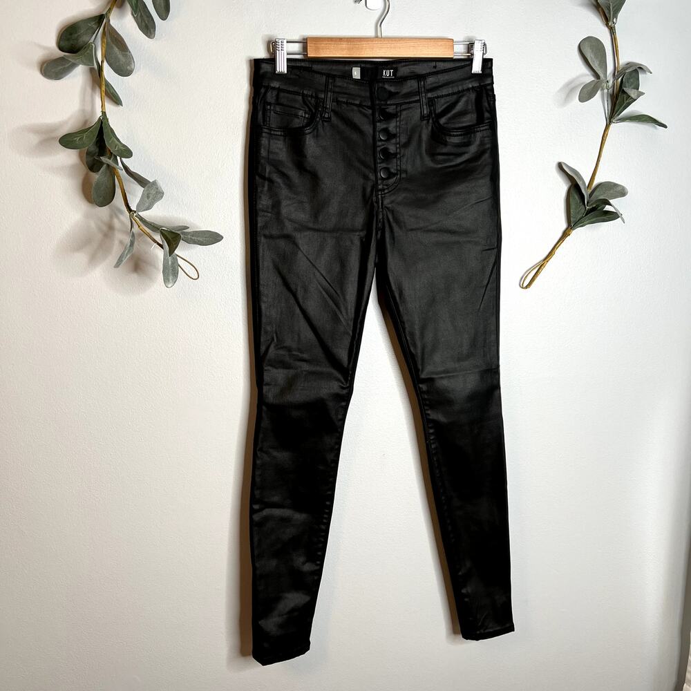 Kut From the Kloth Mia High Rise Skinny Coated Jeans